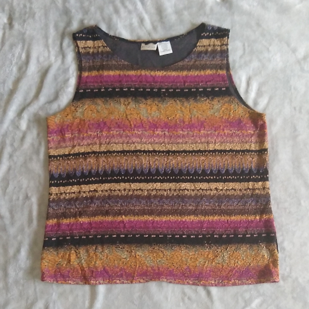 White Stag Women's Tank Top with Multicolor Stripes